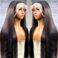 Straight Lace Front Wigs Lace Front Synthetic Fiber Wigs Glue less Wig Pre-Plucked With Baby Hair Hairline