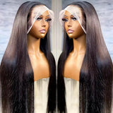 Straight Lace Front Wigs Lace Front Synthetic Fiber Wigs Glue less Wig Pre-Plucked With Baby Hair Hairline