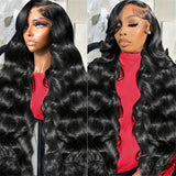 Glue less Ready To Go 200% Density Body Wave Brazilian Virgin Human Hair Lace Front Wigs Pre Plucked 13x4 HD Lace Frontal Wigs Black Body Wave Wig