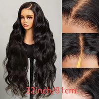 Glue less Ready To Go 200% Density Body Wave Brazilian Virgin Human Hair Lace Front Wigs Pre Plucked 13x4 HD Lace Frontal Wigs Black Body Wave Wig